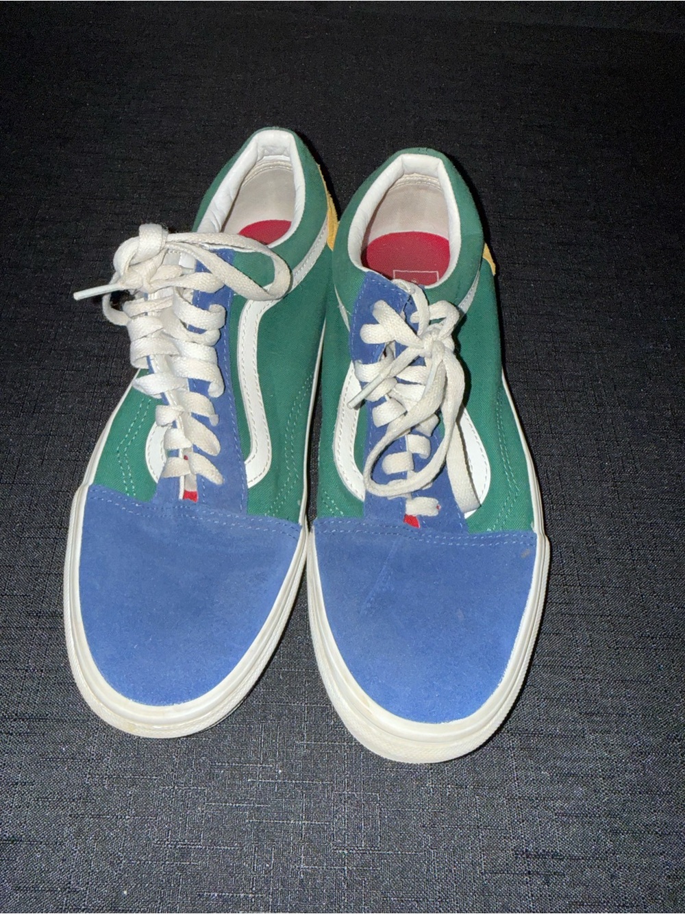 Vans Two-Tone Blue and Green Low-Top Sneakers